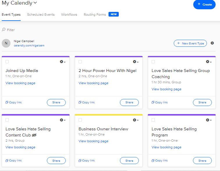 calendly dashboard